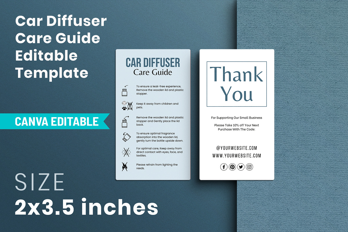 Car Diffuser Care Guide Template, a Templates & Theme by Snapybiz