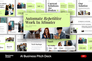 NEXTIN | AI Business Pitch Deck PPT, a Presentation Template by Neermana