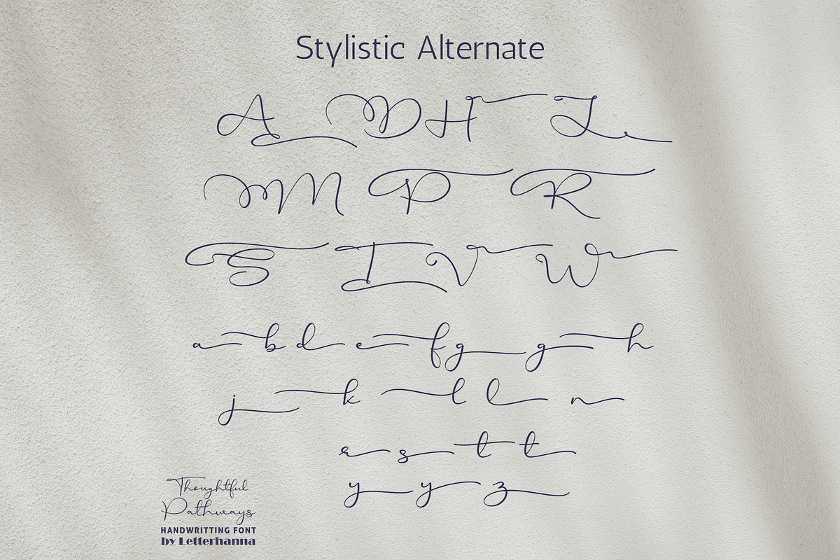 Thoughtful Pathways Font, a Handwritten Font by Letterhanna Studio (Photo 7 of 12)