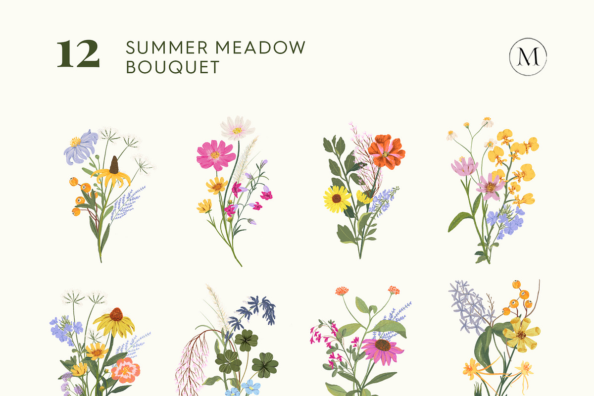 Summer Meadow Wildflower, a Decorative Illustration by Manimanisa (Photo 5 of 12)