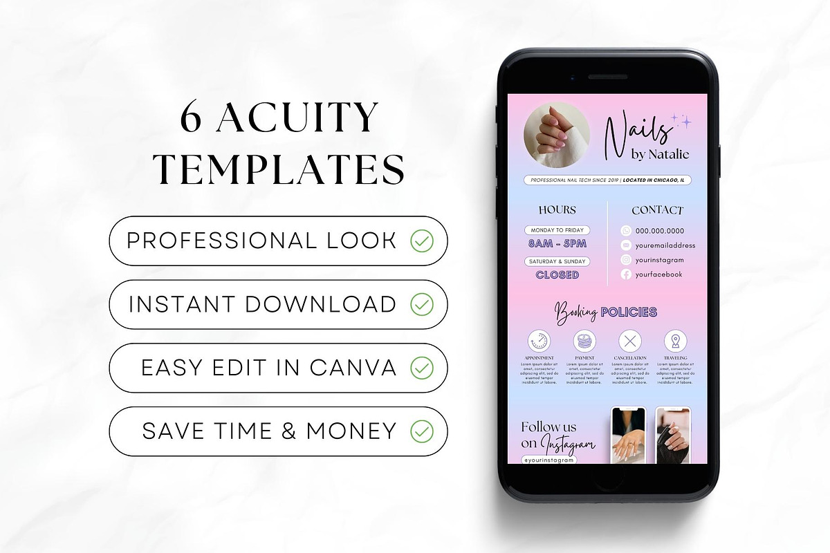 Nail Tech Acuity Scheduling • Canva, a Websites & App Template by OniriqveDesigns (Photo 6 of 8)