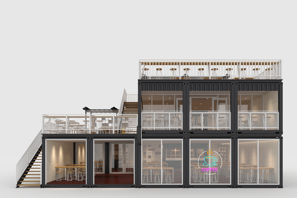 3D Model Container Cafe 9, an Architecture 3D Model by SR 3D Visual (Photo 5 of 23)