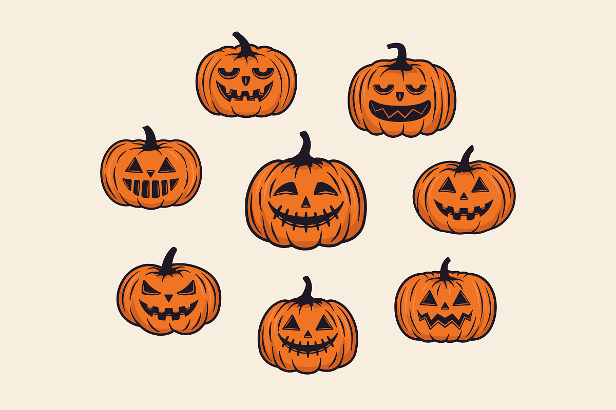 Halloween Pumpkins clipart, an Object Graphic by DenysHolovatiuk (Photo 5 of 8)