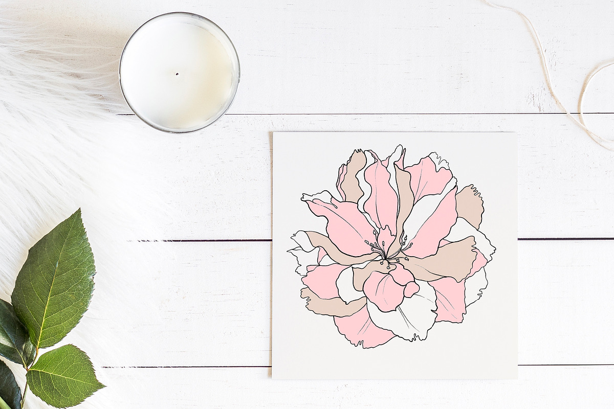 Hand Drawn Flowers Procreate Stamps, a Brush Add-On by Little Nordic Atelier (Photo 4 of 4)