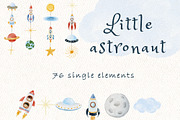 Baby astronaut watercolour clipart, an Illustration by heyiamalice (Thumbnail 5 of 12)