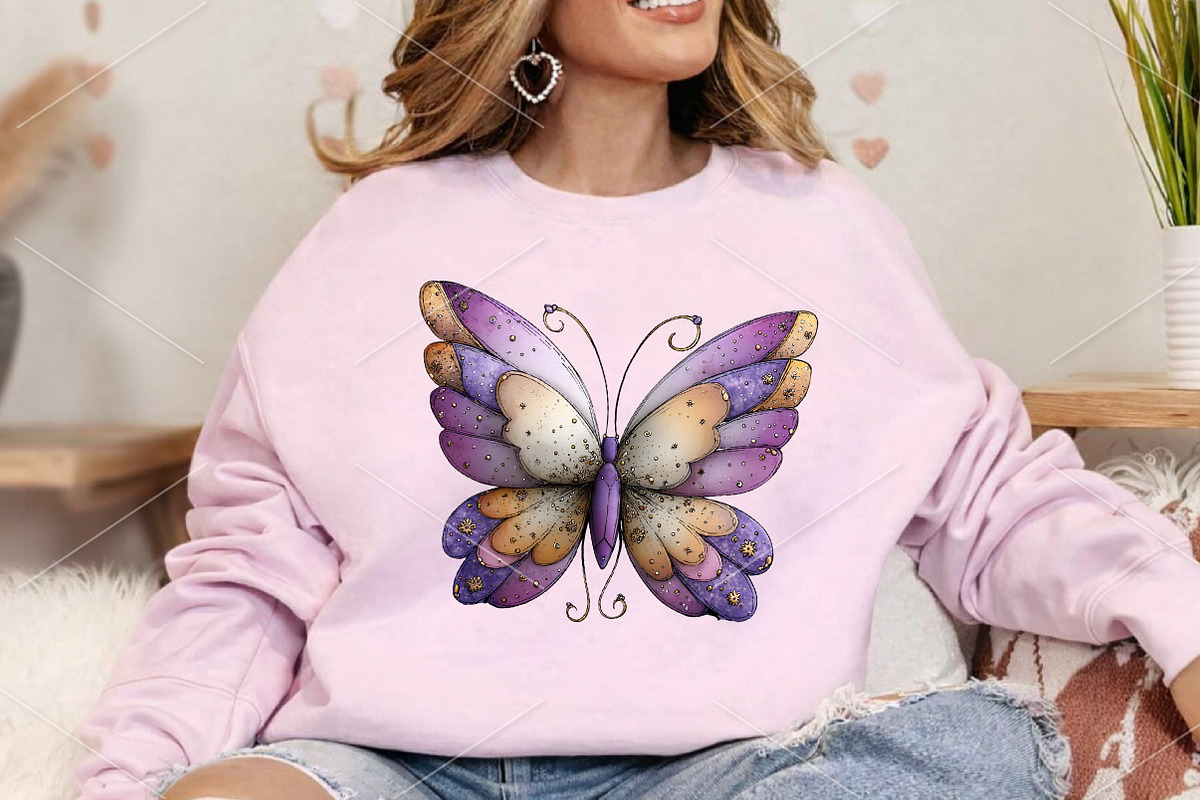 Whimsical Spring Butterfly Clipart, a Seasonal Illustration by Canvas Craft (Photo 4 of 7)