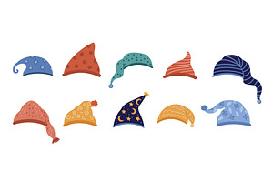 Gnomes hats collection. Different, an Object Illustration by LadadikArt