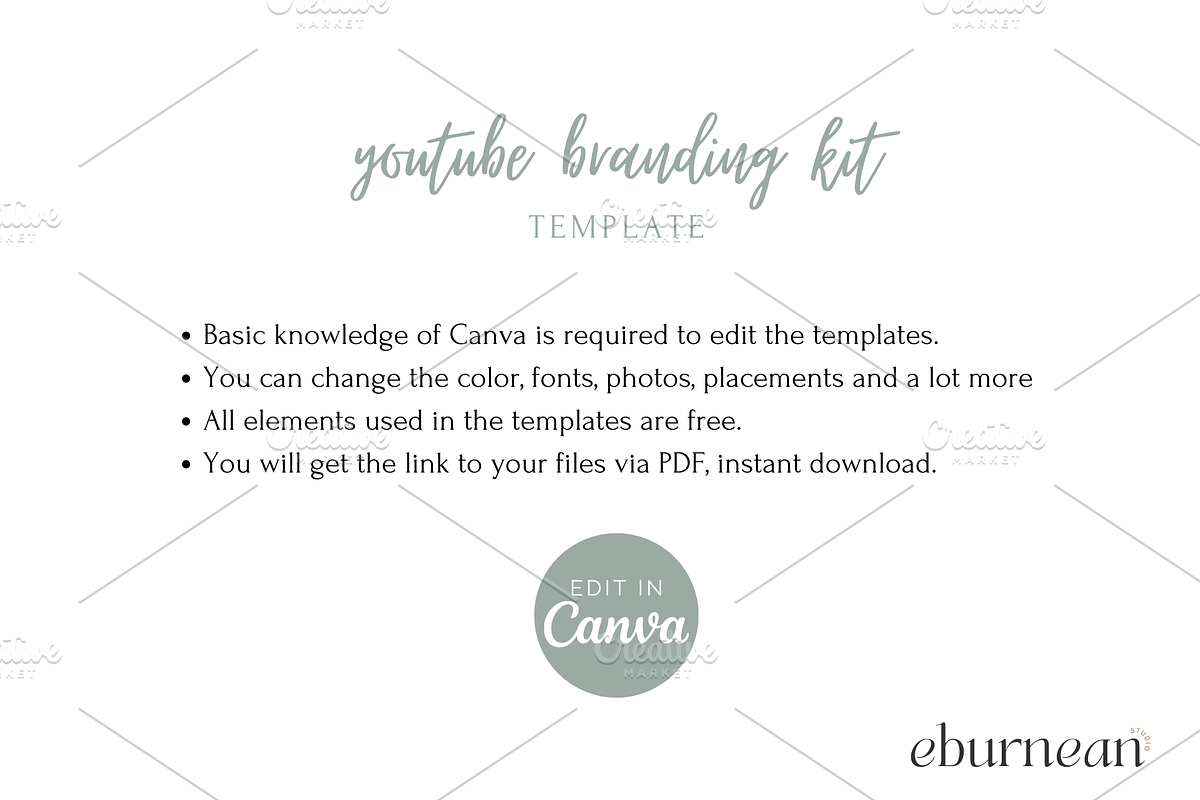 Youtube Branding Kit Canva, a Social Media Template by Studio Eburnean (Photo 4 of 5)