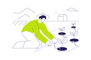 Drip irrigation system abstract, an Illustration by Visual Generation