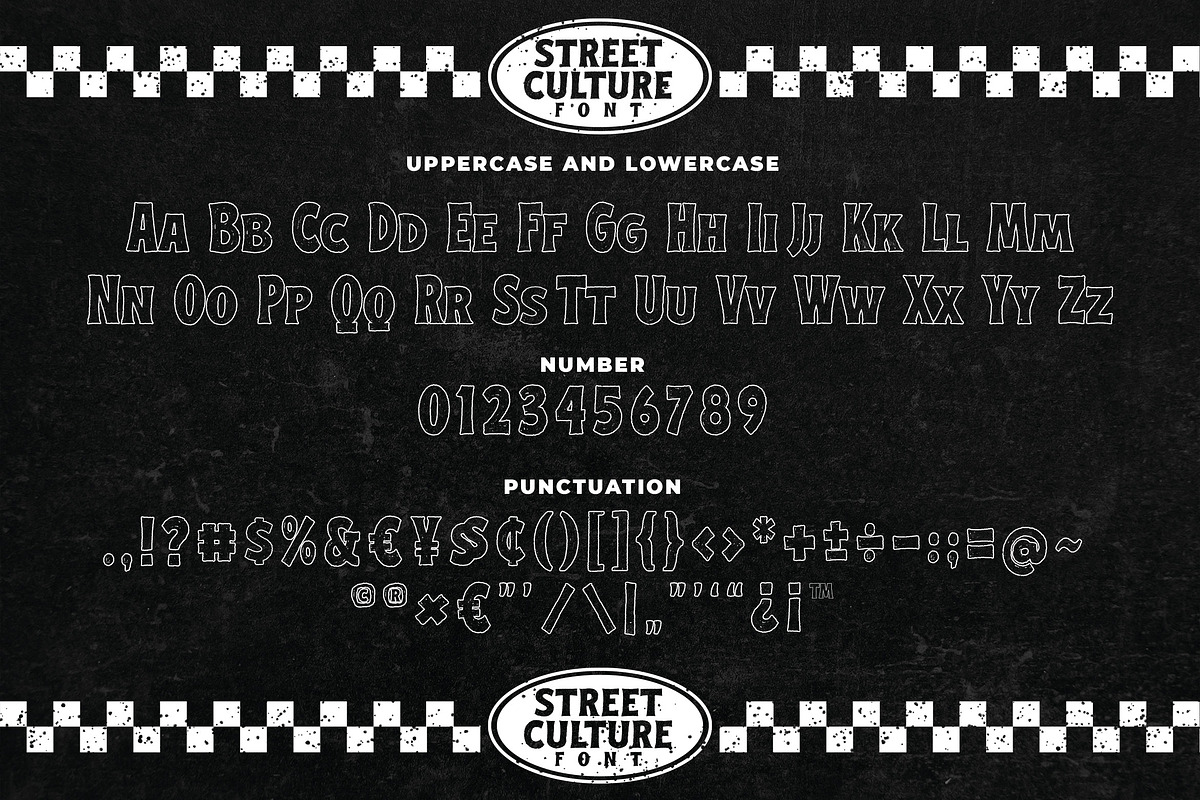 Street Culture a Rustic Serif Font, a Sans Serif Font by Blankids Studio (Photo 7 of 7)