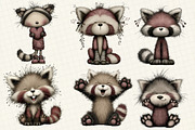 Red Panda with Emotion Clipart, an Illustration by DreamCafeArt (Thumbnail 5 of 8)