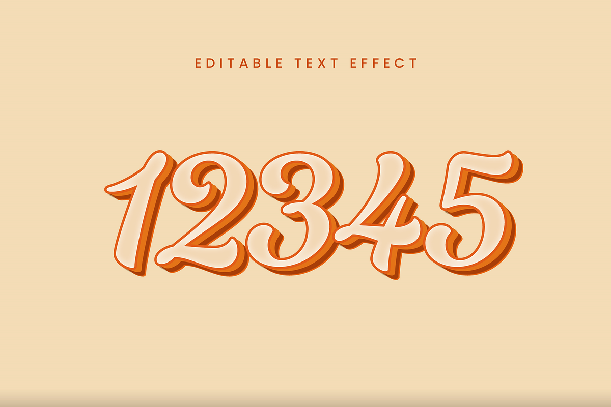 3D Script Retro Text Effect preview 2