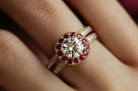 Ruby  diamond engagement ring, a Photo by Beautiful things