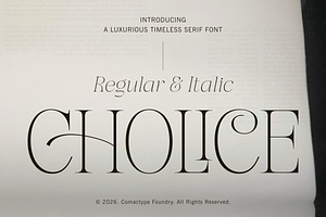 CHOLICE - A Luxurious Timeless Serif