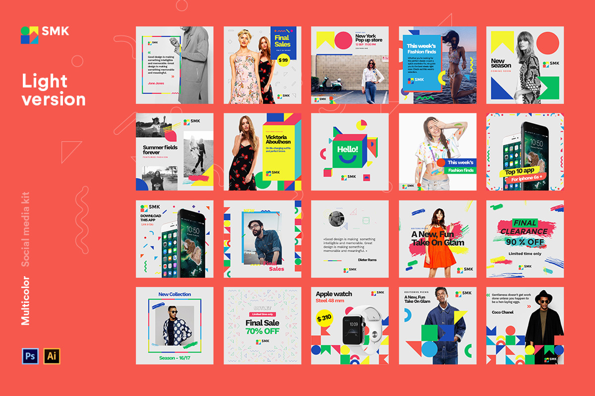 Multicolor Pack, a Templates & Theme by Amirzhanuly (Photo 8 of 9)