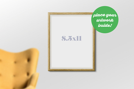 Hanging Wooden Frame Mockup