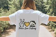 Peace Love Fishing Bass Fish, an Illustration by CrexoraLab (Thumbnail 3 of 4)
