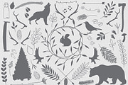 100 Forest Elements, an Object Graphic by Julia Dreams