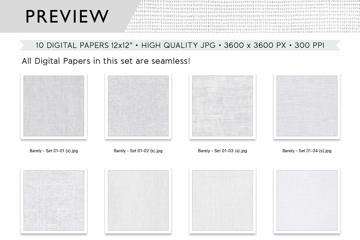 White Linen & Cotton Canvas Textures, a Texture Graphic by Maishop (Photo 4 of 4)