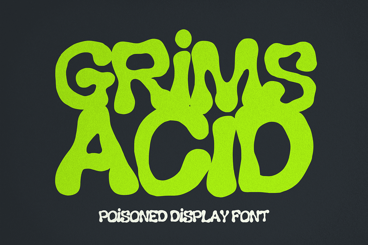 Grims Acid - Liquid Display Font, a Handwritten Font by figuree studio (Photo 1 of 7)