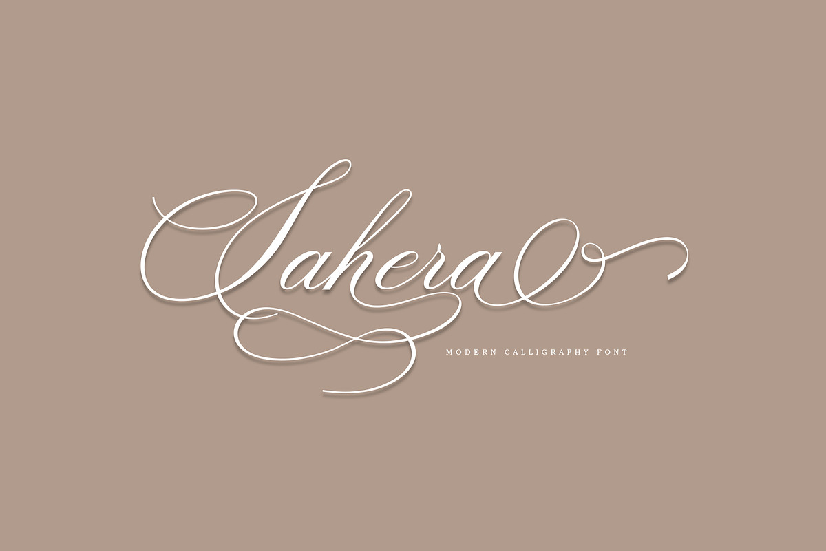 Sahera Script, a Script Font by Realtype (Photo 1 of 9)