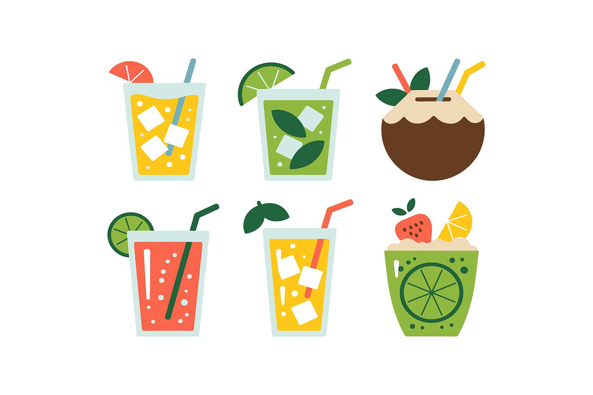 Summer Drink Mega Vector Set, an Object Graphic by Gfx_Store (Photo 6 of 13)