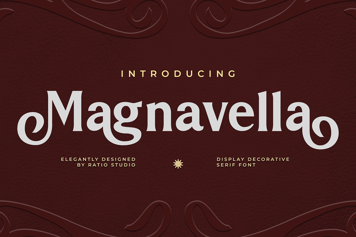 Magnavella Display Serif Font, a Serif Font by Rasio Studio (Photo 1 of 9)