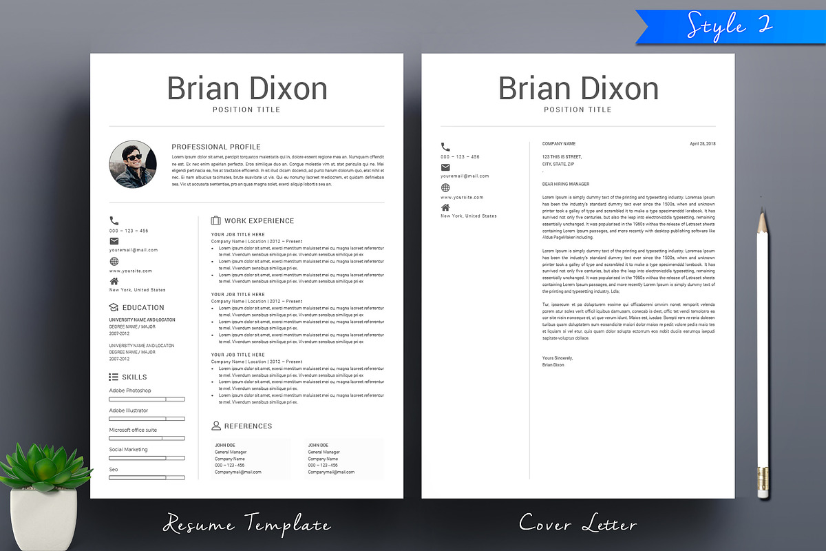 Minimal Resume/CV Template, a Resume Template by A1RESUME (Photo 4 of 4)