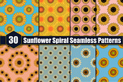 Sunflower Spiral Seamless Patterns, a Pattern Graphic by protabsorkar11 (Thumbnail 1 of 4)