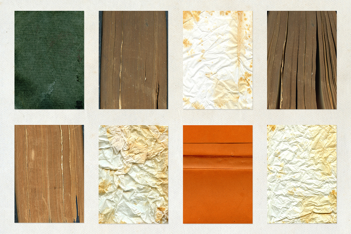 31 Vintage Book & Paper Textures, a Texture Graphic by Century Library