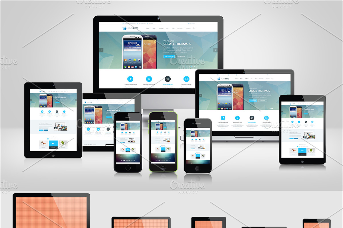 Responsive Screen Mockups, an iPhone Mockup by RgraphicsDesign
