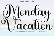Monday Vacation, a Handwritten Font by FreshTypeINK (Thumbnail 1 of 8)