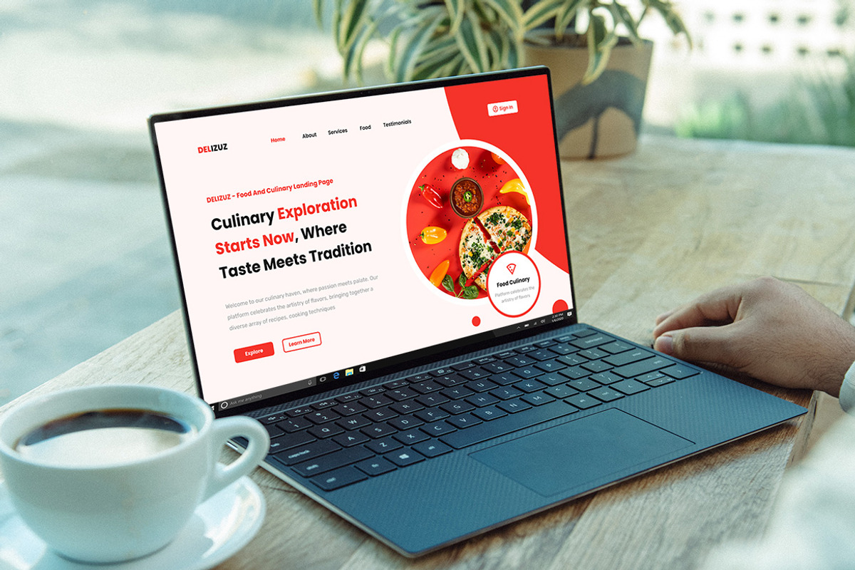DELIZUZ - Food Culinary Landing Page, an UI Kit Template by ENATIVE (Photo 4 of 4)