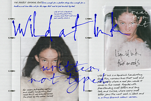 Wild at Ink - Liquid Ink Fonts, a Handwritten Font by Lilithcollageart