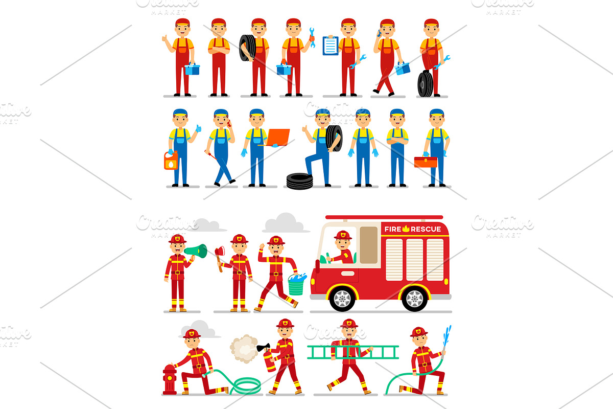 Worker Big Bundle Vector Ilustration, an Object Graphic by MEDZ (Photo 9 of 10)