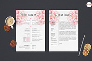Elegant Floral CV Template, a Resume Template by Emaholic Template (Thumbnail 2 of 6)