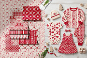 Folk Christmas Seamless Patterns, a Pattern Graphic by Sonulkaster (Thumbnail 3 of 11)