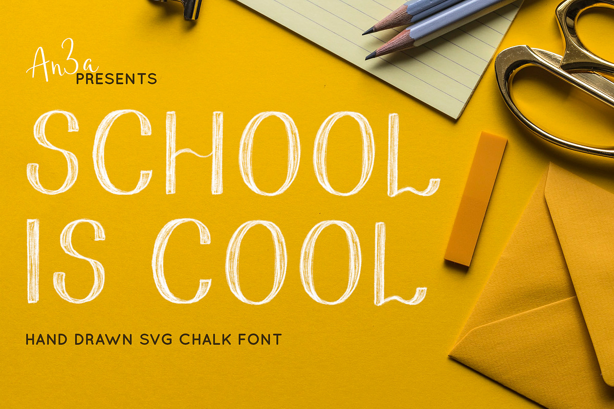 School SVG & solid vector font