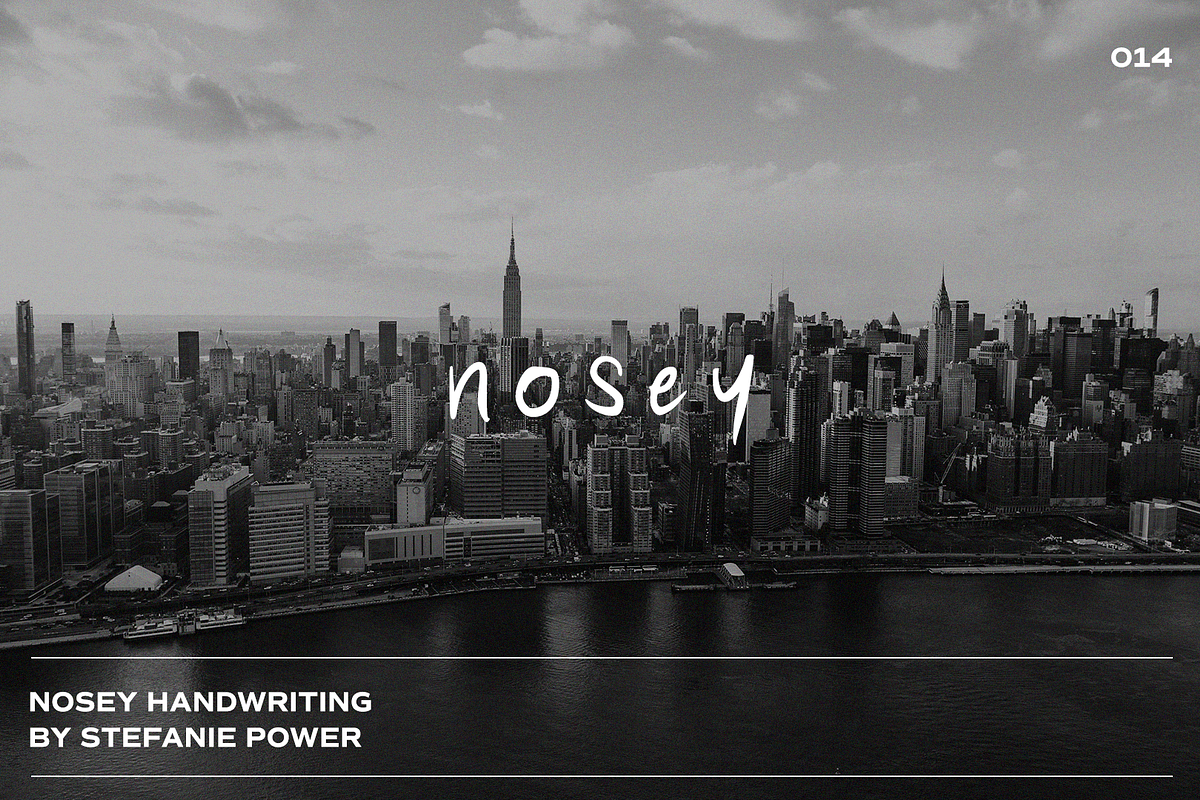Nosey Handwriting | Font, a Script Font by Stefanie Madison (Photo 1 of 2)