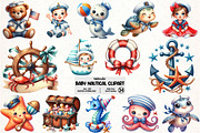 Sailor Clipart, Baby Nautical PNG, an Illustration by Pixels.Craft (Thumbnail 1 of 7)
