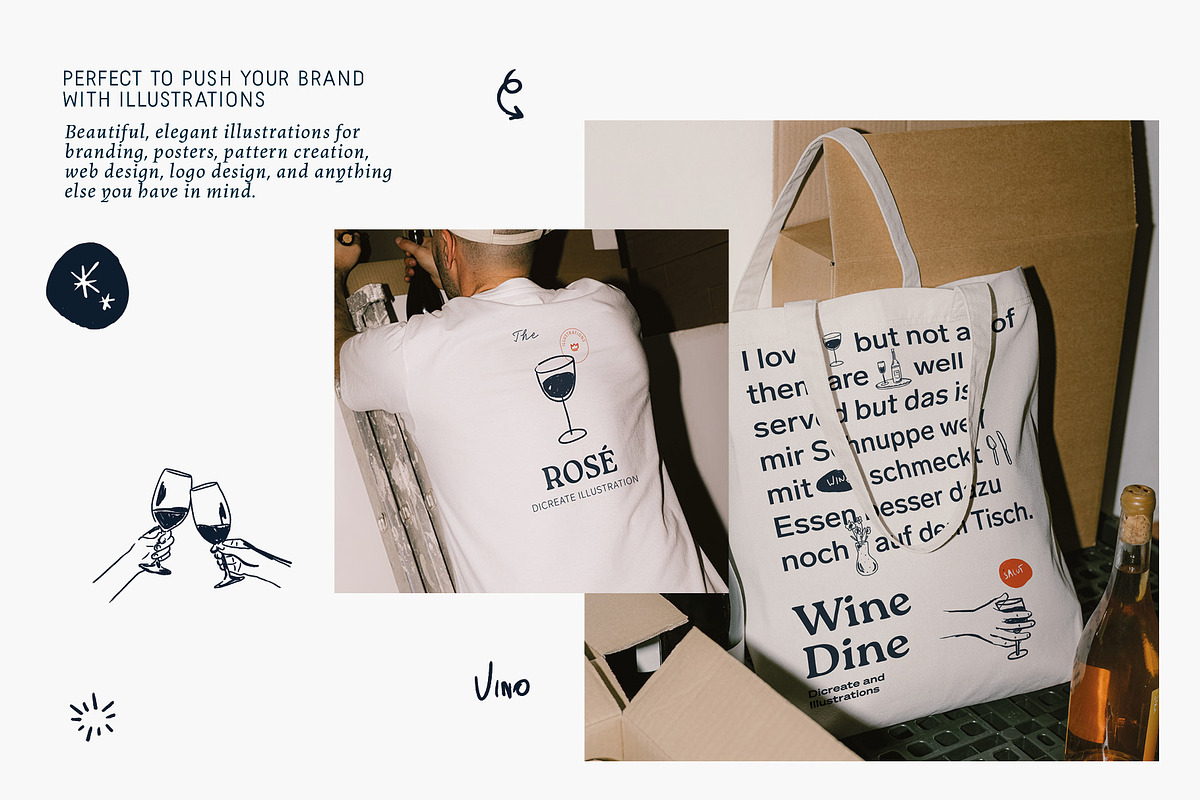 Wine vector Illustrations, a Food Illustration by dicreate (Photo 6 of 8)