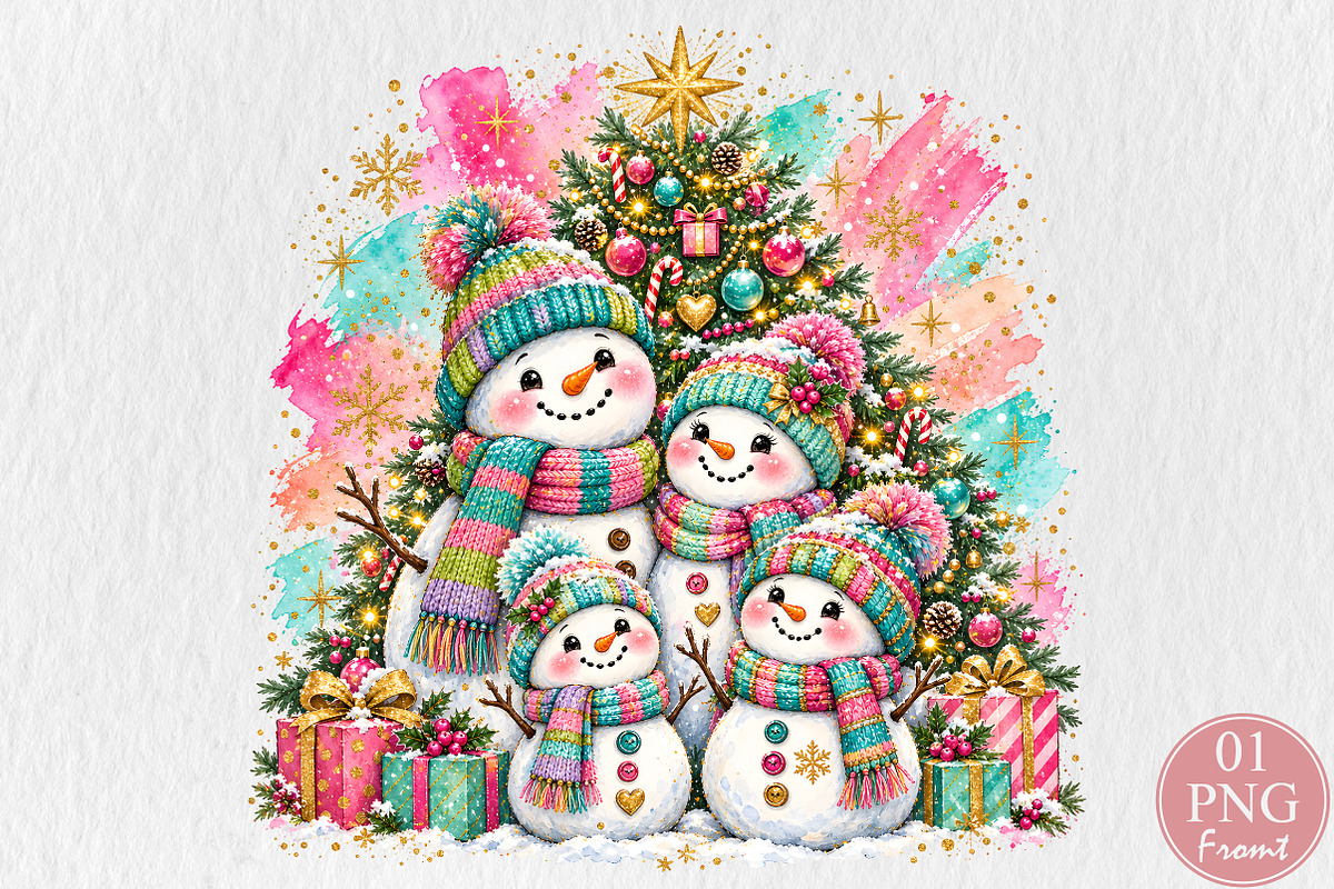 Snowman Family Christmas Sublimation, a Person Illustration by Rose Art (Photo 1 of 4)