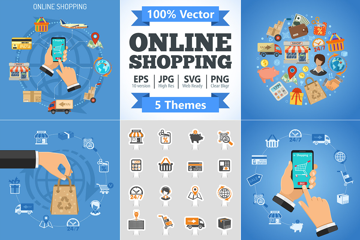 Online Shopping and Delivery Concept, a Technology Illustration by TAlex (Photo 1 of 7)