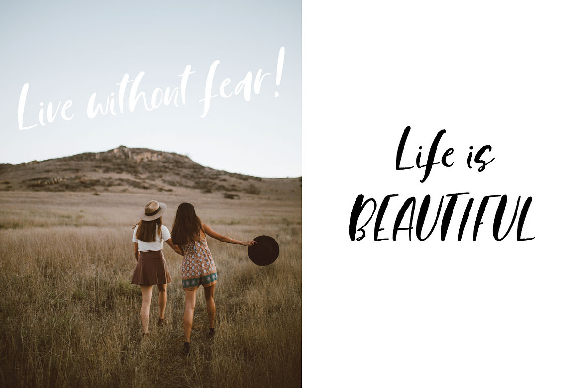 Ruby Dreams font + dingbats, a Script Font by Creator Goodies (Photo 9 of 9)