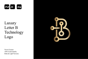 Luxury Letter B Technology Logo, a Branding & Logo Template by Luxury Logos