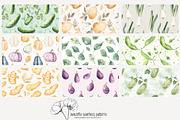 70 vegetable seamless pattern, a Pattern Graphic by Poppy Lane Studio (Thumbnail 3 of 10)