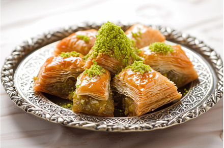 Nutty Baklava arabian dessert, a Food & Drink Photo by Ylivdesign
