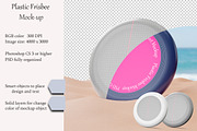 Plastic Frisbee mockup. PSD mockup., a Mockup by NatalyaZelenova (Thumbnail 1 of 6)