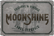 Moonshine Vintage Label Font, a Serif Font by JumboDesign (Thumbnail 1 of 5)