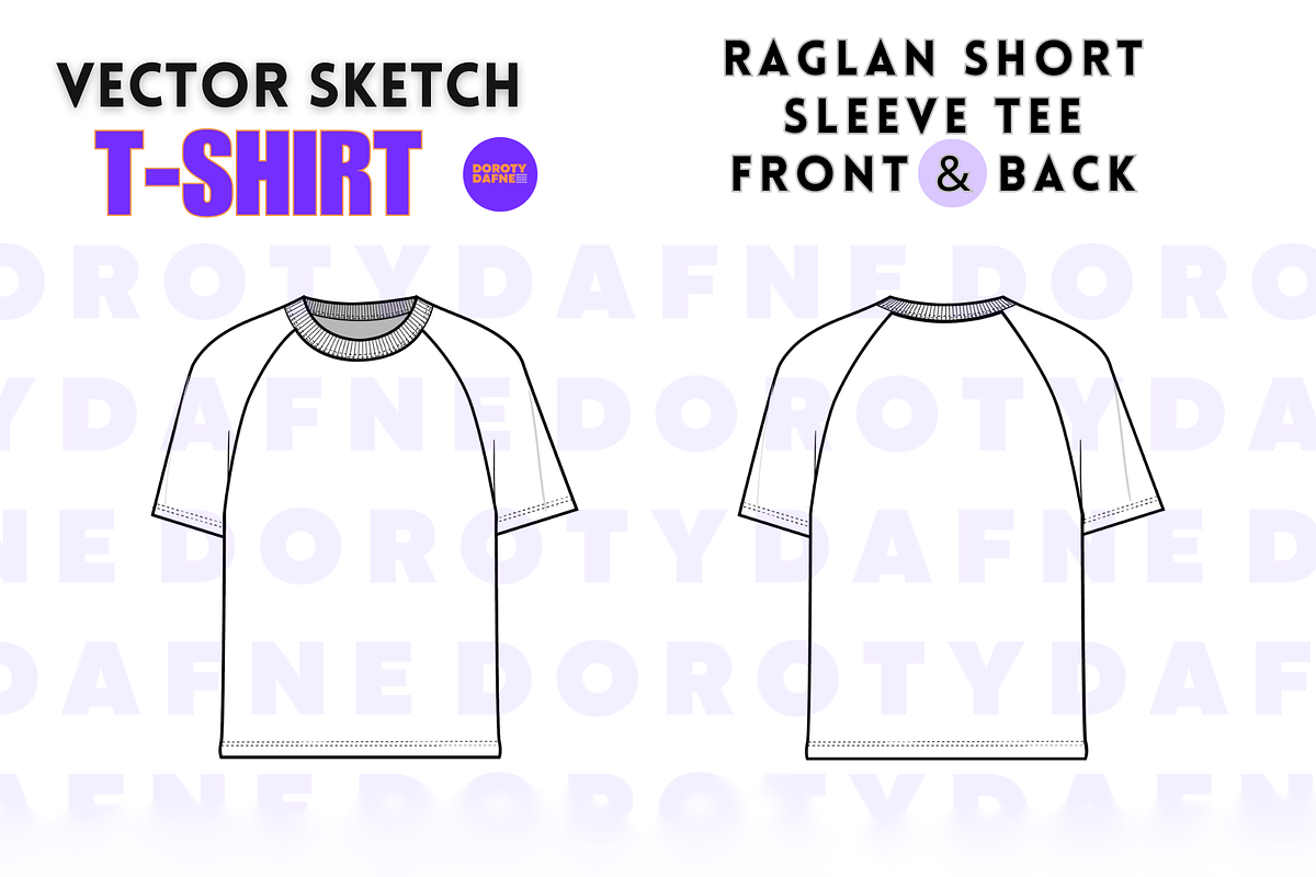 Raglan T-Shirt, an Apparel Mockup by Doroty Dafne Designs (Photo 2 of 7)